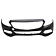 Sedan Front and Rear Primed Bumper Cover 2.0L, 4Cyl, Without parking aid sensor holes, Without tow hook hole, CAPA Certified