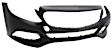 Sedan Front and Rear Primed Bumper Cover 2.0L, 4Cyl, Without parking aid sensor holes, Without tow hook hole, CAPA Certified