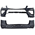 Front and Rear Primed Bumper Cover