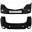 Front and Rear Primed Bumper Cover, CAPA Certified