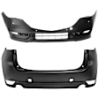 Front and Rear Primed Bumper Cover, CAPA Certified