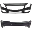 Front and Rear Primed Bumper Cover