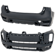 Front and Rear Primed Bumper Cover