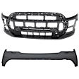 Front and Rear Front - Textured, Rear - Primed Bumper Cover