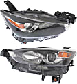 Driver and Passenger Side Halogen Headlight, With bulb(s), OE Replacement