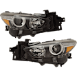 Driver and Passenger Side Headlights, without Bulbs, Halogen, Mexico or Japan Built Vehicle