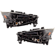 Driver and Passenger Side Headlights, with Bulbs, LED, For Models with Adaptive Headlights