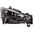 Driver and Passenger Side Headlights, with Bulbs, LED, Clear Lens, For Models without Adaptive Headlights