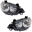 Driver and Passenger Side Headlights, without Bulbs, HID/Xenon, For Models with Adaptive Frontlighting Systems (AFS), without HID Kit, CAPA Certified