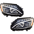 2015 Mercedes Benz C63 AMG S - Driver and Passenger Side LED Headlight, With bulb(s),  For Models Without Adaptive , OE Replacement, Sedan