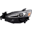Driver and Passenger Side Headlights, with Bulbs, LED, For Models without Adaptive Headlights