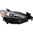 Driver and Passenger Side Headlights, with Bulbs, LED, For Models without Adaptive Headlights