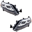 Driver and Passenger Side LED Headlight, With bulb(s), CAPA Certified