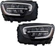 Driver and Passenger Side Headlights, with Bulbs, LED, For Models without Active Lighting and Adaptive Headlights