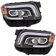 Driver and Passenger Side LED Headlight, With bulb(s)