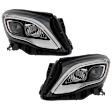 Driver and Passenger Side LED Headlight, With bulb(s), OE Replacement