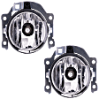 Front, Driver and Passenger Side Fog Lights, with Bulbs, Halogen, CAPA Certified