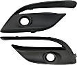 Front, Driver and Passenger Side Fog Light Trims, Textured Black, Mexico Built Vehicle