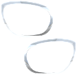 Driver and Passenger Side Headlight Bezels, Chrome