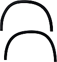 Front, Driver and Passenger Side Fender Trim, Textured Black