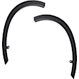 Front, Driver and Passenger Side Fender Flares, Textured Black