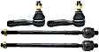 Front, Driver and Passenger Side, Inner and Outer Tie Rod Ends
