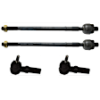Front, Driver and Passenger Side, Inner and Outer Tie Rod End
