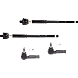 Front, Driver and Passenger Side, Inner and Outer Tie Rod Ends