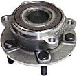 Front and Rear, Driver and Passenger Side Wheel Hub, 5 Lugs, With Bearing