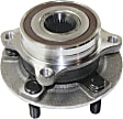 2-Wheel Set Front, Driver and Passenger Side Wheel Hubs, With Bearing, 5 x 4.5 in. Bolt Pattern, AWD