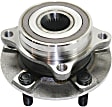 2-Wheel Set Front, Driver and Passenger Side Wheel Hubs, With Bearing, 5 x 4.5 in. Bolt Pattern, AWD
