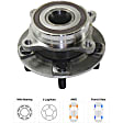 Front and Rear, Driver and Passenger Side Wheel Hub, 5 Lugs, With Bearing, AWD, 2.0L, 4Cyl