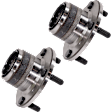 2-Wheel Set Rear, Driver and Passenger Side Wheel Hubs, With Bearing, For Models with Rear Disc Brakes