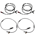 Front and Rear, Driver and Passenger Side ABS Speed Sensor Set of 4