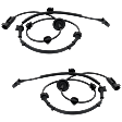 Rear, Driver and Passenger Side ABS Speed Sensors, AWD, For Models with 4-Wheel ABS, with Harness