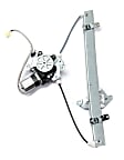 Front, Driver and Passenger Side Power Window Regulator, With Motor