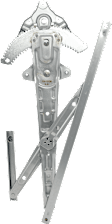 Front, Driver and Passenger Side Window Regulators, Power, Without Motor