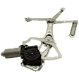 Front And Rear, Passenger Side Power Window Regulator, With Motor