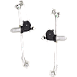 Rear, Driver and Passenger Side Power Window Regulator, With Motor
