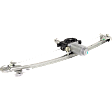 Rear, Driver and Passenger Side Power Window Regulator, With Motor
