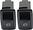 Rear, Driver and Passenger Side Window Switches, Black, 1-Button
