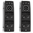 Front, Driver and Passenger Side Window Switches, Black