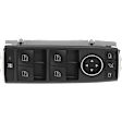 Front, Driver and Passenger Side Window Switches, Black