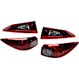 Driver and Passenger Side, Inner and Outer Halogen Tail Light, With bulb(s), OE Replacement, Sedan