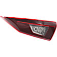 Passenger Side, Inner and Outer Halogen Tail Light, With bulb(s), OE Replacement, Sedan, CAPA Certified