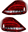 Driver and Passenger Side Tail Lights, with Bulbs, Halogen, For Models With LED Headlights, CAPA Certified