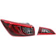 Driver Side, Inner And Outer Halogen/LED Combo Tail Light, With bulb(s), OE Replacement