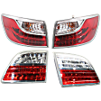 Driver and Passenger Side, Inner and Outer Halogen Tail Light, With bulb(s), OE Replacement