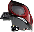 Driver and Passenger Side, Outer Tail Lights, with Bulbs, Halogen, Mounts On Body, For Models Without Signature Light