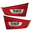 Driver and Passenger Side, Inner Tail Lights, with Bulbs, Halogen, Mounts on Liftgate, CAPA Certified